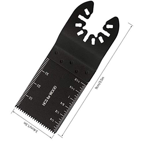 Hinmay Oscillating Saw Blades, Wood Oscillating Multifunctional Quick Release Saw Blades, Universal Multi-Tool Cutting High-Carbon Steel Kit Fits for Dewalt, Porter Cable, Rockwell and More (20pcs) - Image 3
