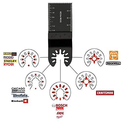 Hinmay Oscillating Saw Blades, Wood Oscillating Multifunctional Quick Release Saw Blades, Universal Multi-Tool Cutting High-Carbon Steel Kit Fits for Dewalt, Porter Cable, Rockwell and More (20pcs) - Image 4