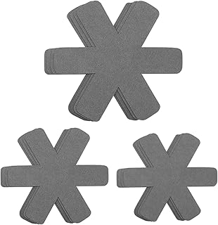 BYKITCHEN BY KITCHEN Pan Pot Protectors, Larger & Thicker Pan Protector Pads, Cyan/Orange/Gray Pan Protectors Available, 3  - Image 1