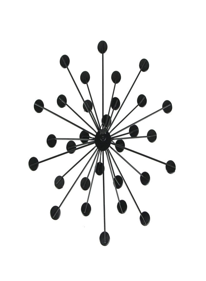 Things2Die4 Set of 3 Jeweled 3D Black Metal Atomic Starburst Wall Sculpture Set - 10 Inch Diameter - Classic Mid-Century Modern Decor for Stylish and Artistic Wall Displays - Image 3