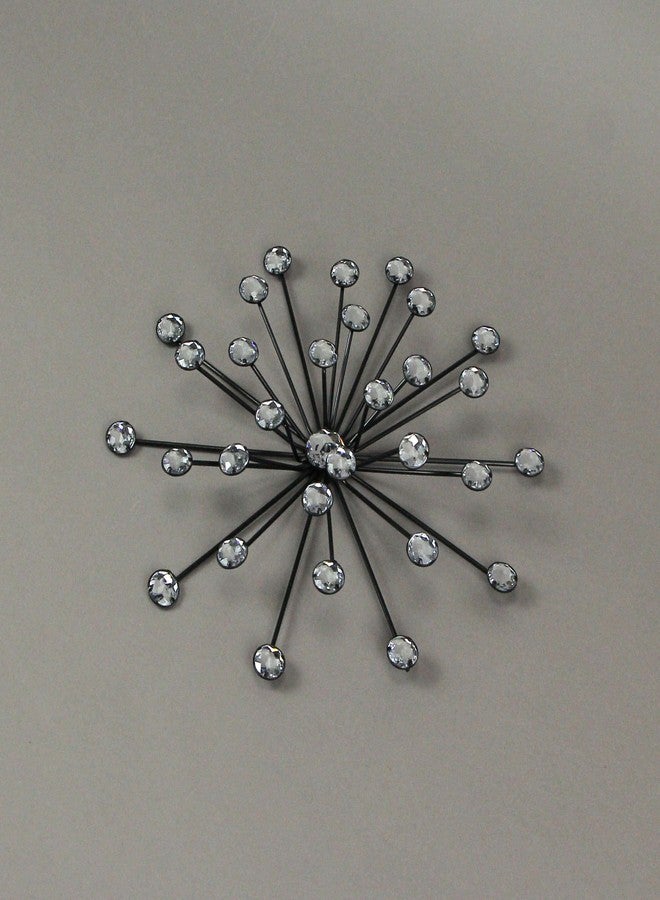Things2Die4 Set of 3 Jeweled 3D Black Metal Atomic Starburst Wall Sculpture Set - 10 Inch Diameter - Classic Mid-Century Modern Decor for Stylish and Artistic Wall Displays - Image 5