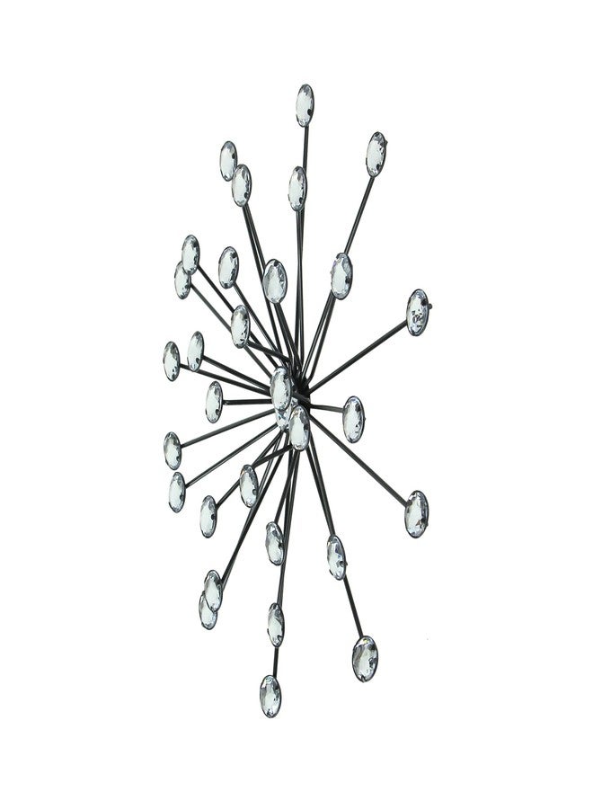 Things2Die4 Set of 3 Jeweled 3D Black Metal Atomic Starburst Wall Sculpture Set - 10 Inch Diameter - Classic Mid-Century Modern Decor for Stylish and Artistic Wall Displays - Image 2