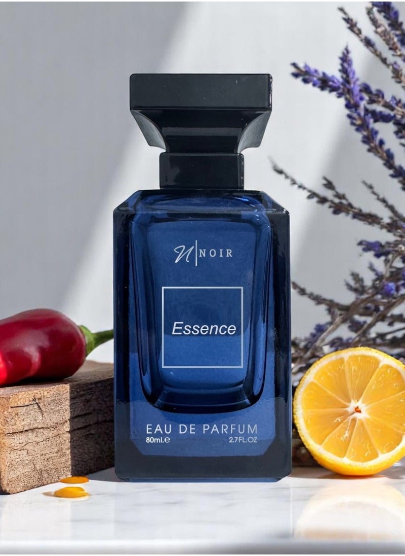 noir Essence Eau de Parfum for Men – Fresh & Spicy Scent with Bergamot, Pepper & Cedar | Long lasting  – 80ml  - Image 1