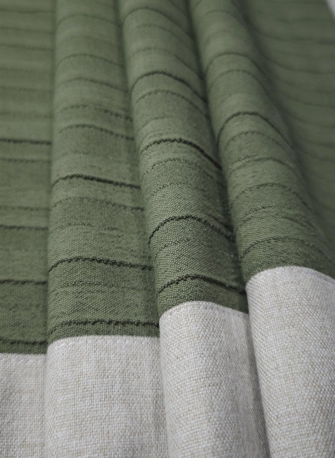 Ctslbreploo Olive Green Bed Runner 95 x 20 Inch Luxurious Seersucker Textured Bed Scarf for Queen & King Bed Striped Quilted Bed Runner Decorative for Hotel Bedroom Home - 1 Piece - Image 3
