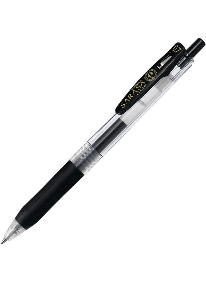 Zebra Pen Sarasa Clip Retractable Gel Pen – 0.7 mm, Black Ink (10-Pack) - Image 1