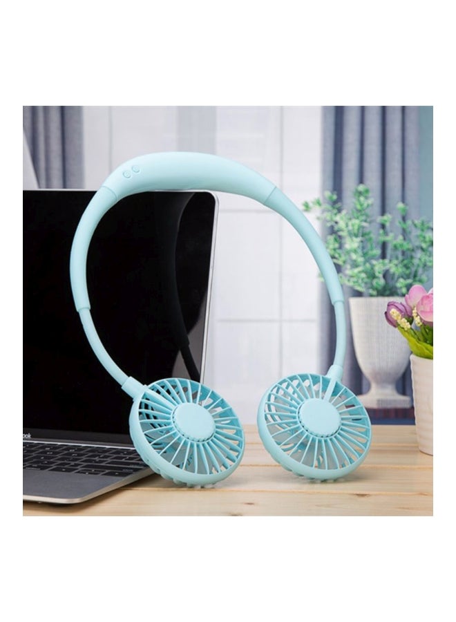 إسكدنيا مروحة صغيرة للرقبة قابلة للشحن بمنفذ USB LSKO0116-4 أزرق - Image 3