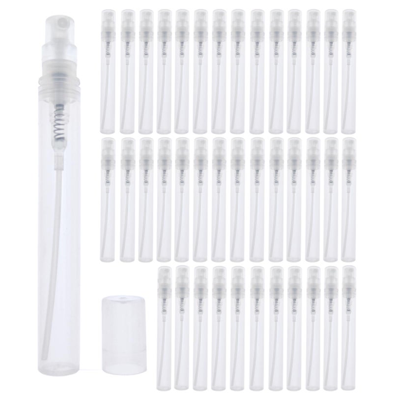 Rikwog 40Pcs Mini Spray Bottles  5Ml Plastic Refillable Empty Fine Mist Perfume Bottles Portable Sample Spray Containers For Travel Party Cosmetic Makeup Tool  Clear - Image 1