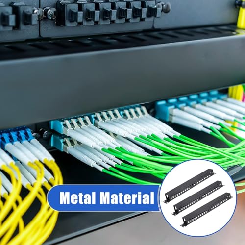 Madhabi 1U 22-Slot Horizontal Cable Manager – Rack Mount Duct Raceway for 19-Inch Server Rack | Network Cable Organizer for Data Center, Patch Panel & IT Rack (1 Pack, Black, Metal) - Image 5