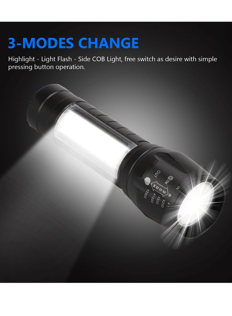 Mini LED Rechargeable Flashlight Light Camping COB Light Flashlight  - Image 4