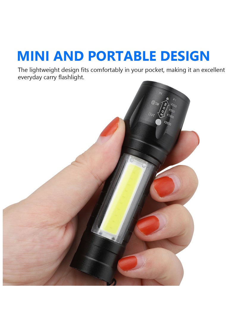 Mini LED Rechargeable Flashlight Light Camping COB Light Flashlight  - Image 3