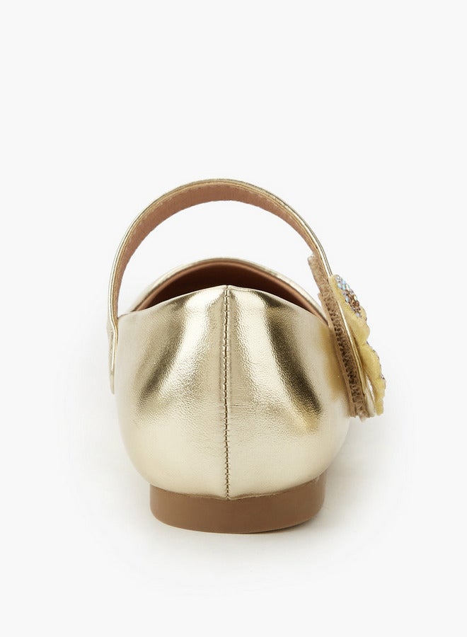 Flora Bella By Shoexpress Girls Butterfly Accent Ballerina Shoes - Image 5