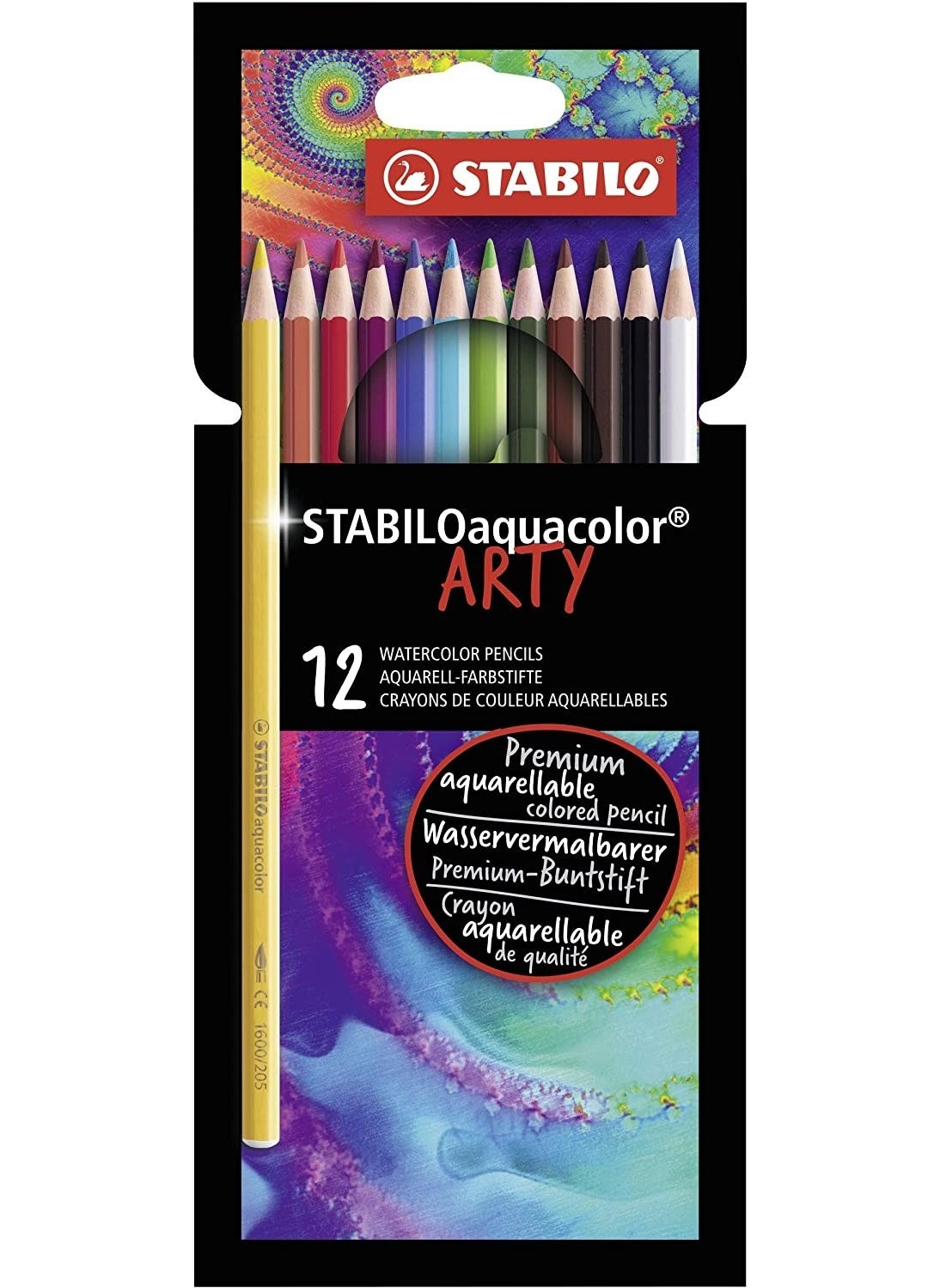 STABILO - Aquacolor Arty Waterable Dry Color Pencil Set of 12 - Image 1