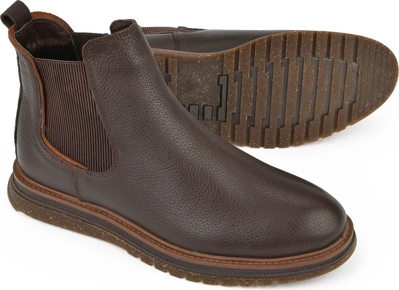 Ziya Men's Leather Boots 1431007ZB102 Brown