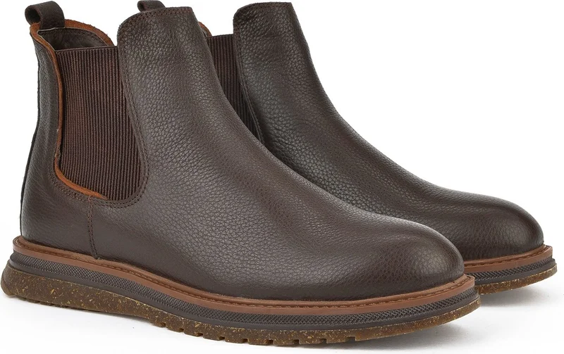 Ziya Men's Leather Boots 1431007ZB102 Brown