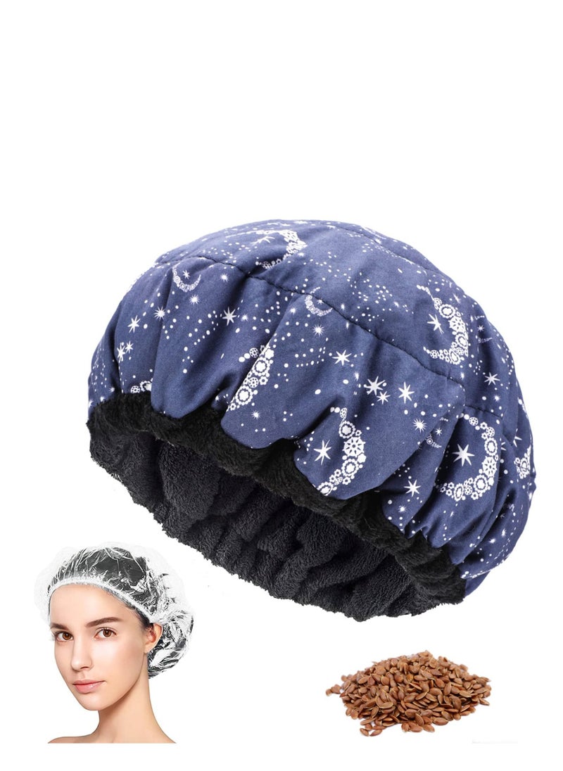 SYOSI - Flaxseed Deep Conditioning Heat Cap - Cordless 100% Safe Microwave Hot Cap for Steaming Hair Styling and Treatment Steam Cap Steaming Haircare Therapy - Image 1
