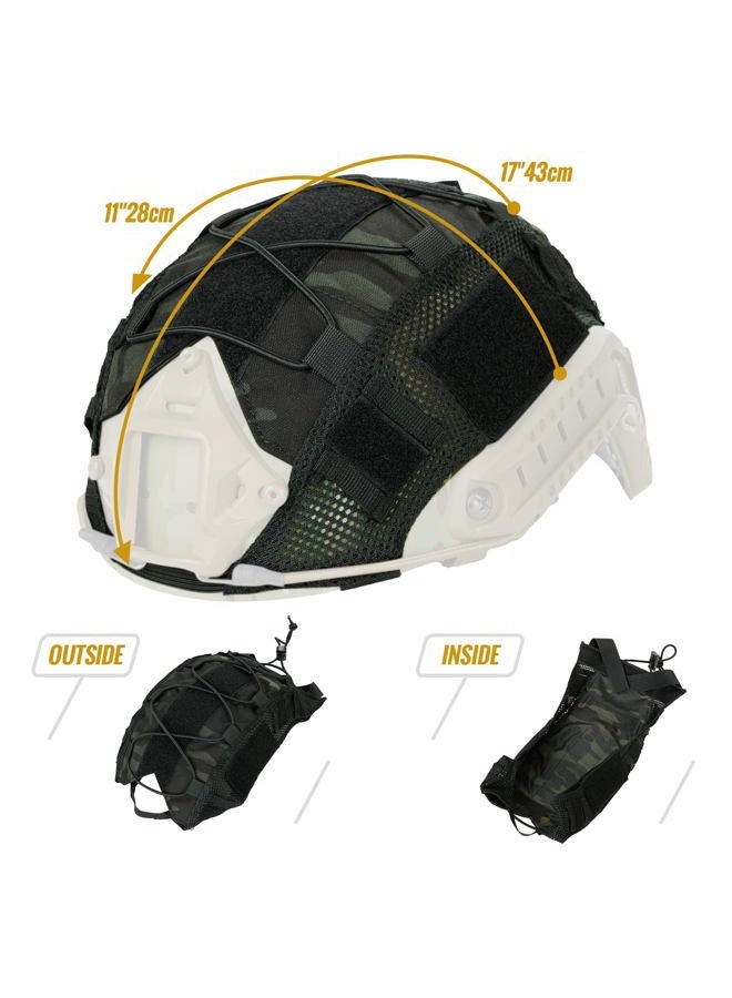 OneTigris Multicam Helmet Cover Airsoft Helmet Without Helmet for FAST PJ Helmet in Size M/L(Multicam Black for Ops-Core Fast PJ Helmet in Size M/L & OneTigris PJ/MH Helmet in Size M/L) - Image 4