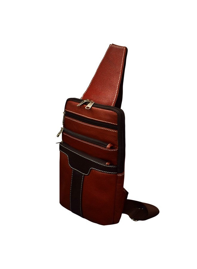 ABYS Genuine Leather Chest Bags||Body Bag||Cash Bag||Neck Pouch||Shoulder Bag for Men & Women (Brown) - Image 4