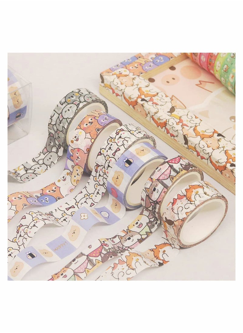 Cute Pets Washi Tape Set 18 Rolls Gold Embellishment Decorative Masking Tapes for Arts, DIY Crafts, Bullet Journals, Planners, Scrapbook, Wrapping (Puppies) - pzsku/Z5114320BF6AEE731CA59Z/45/_/1712479577/c5515ea1-9bfe-4027-9b4e-07fd9b8a0dc7