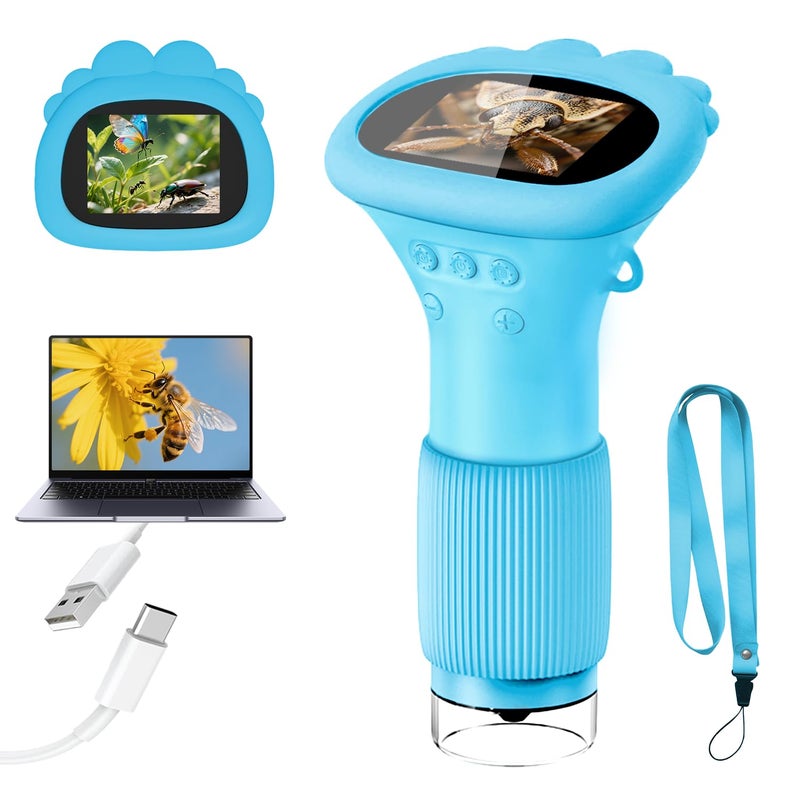 Acoath Microscope for Kids 1000X Handheld Digital Miniscope with 20 Screen Portable Pocket Microscope Education Toys Christmas Gifts for Age 3 4 5 6 7 8 9 10 Girls Boys - Image 2