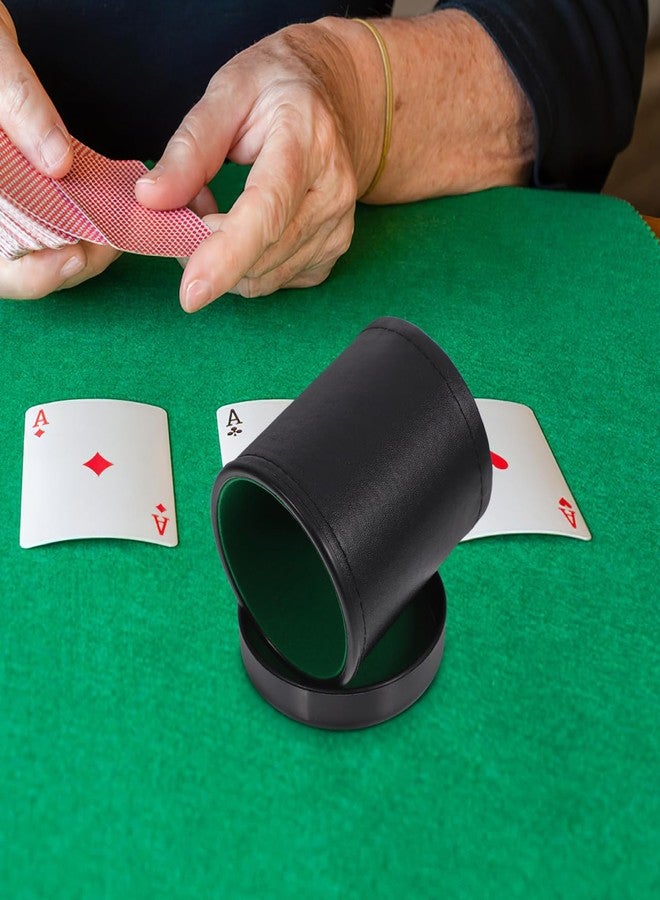 Hemoton 1Set Leather Dice Shaking Cup with Lid for Parties Portable and Easy to Clean for Game Night and Entertainment with Felt Interior - Image 2