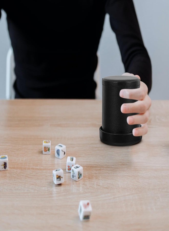 Hemoton 1Set Leather Dice Shaking Cup with Lid for Parties Portable and Easy to Clean for Game Night and Entertainment with Felt Interior - Image 5
