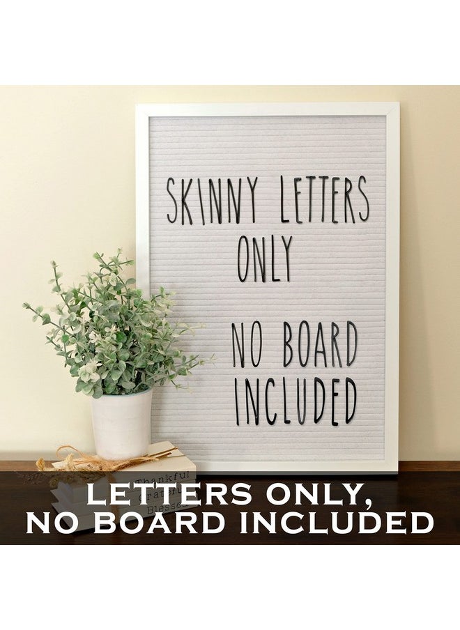 MAINEVENT Skinny Letterboard Letters Only Set No Board Included With Rae Dunn Inspired Font Perfect Farmhouse Decor Accessory For Changeable Felt Letter Boards, 2 Inch Black Letters Numbers Symbols Only  - Image 2