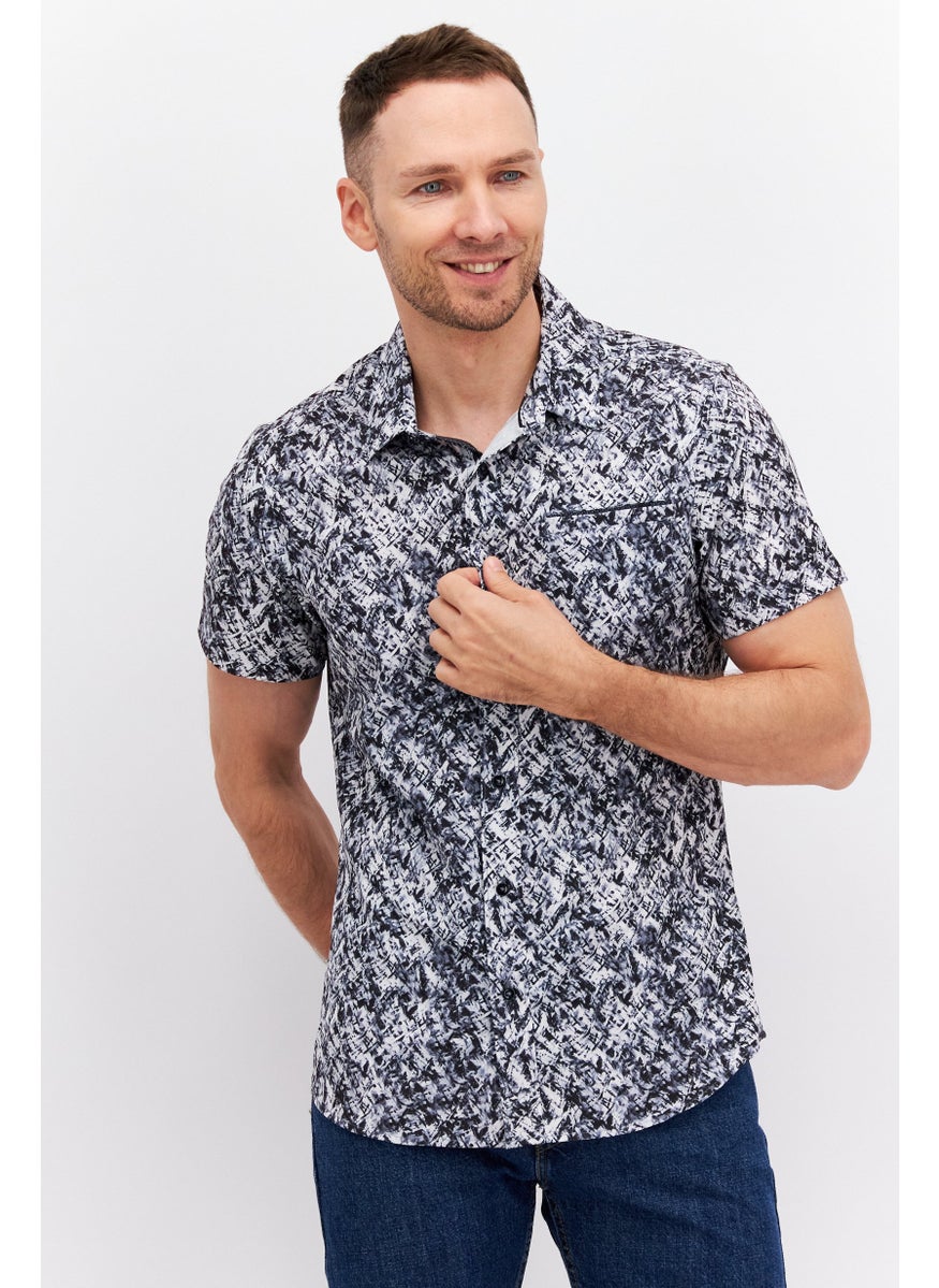 Men Regular Fit Allover Print Short Sleeve Casual Shirt, Black - pzsku/Z5114544E87E247F9478AZ/45/_/1737642523/c2c5c2e2-f3dd-4da8-b3bb-ecd6786f73d4