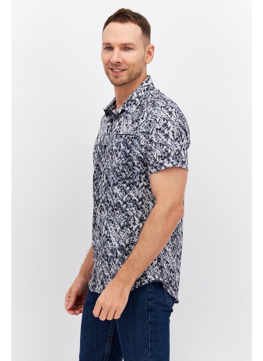 Men Regular Fit Allover Print Short Sleeve Casual Shirt, Black - pzsku/Z5114544E87E247F9478AZ/45/_/1737642525/227633e2-be60-4454-b60d-d2c2d981c5c3