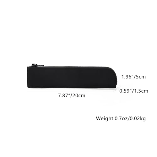 YONBEN Oxford Pencil Case Small Pencil Pouch Slim Pen Case Holder Zipper Bag for School Office BlackOxford Fabric - Image 3