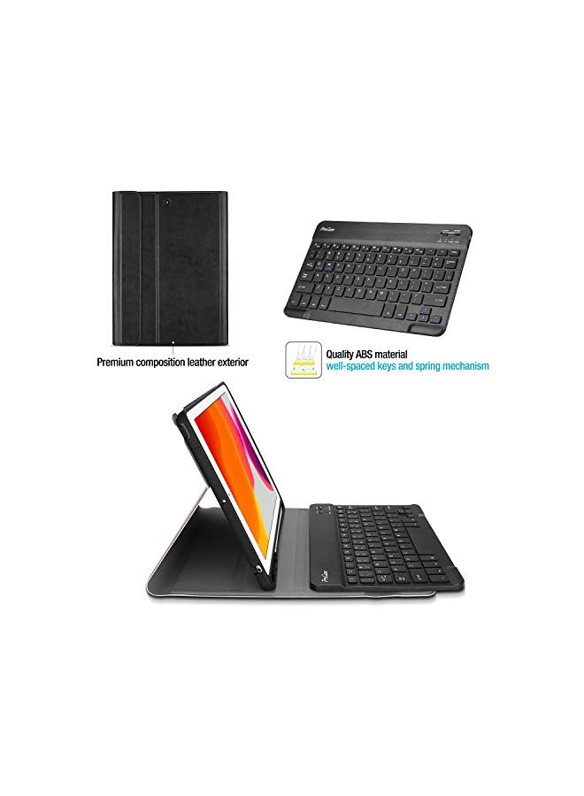 Procases Keyboard Case For Ipad 10.2 9Th Generation 2021/ 8Th Gen 2020/ 7Th Gen 2019, Wireless Magnetically Detachable Keyboard And Stand Folio Case For 10.2" Ipad 9Th/8Th/7Th, Auto Sleep/Wake -Black - Image 4