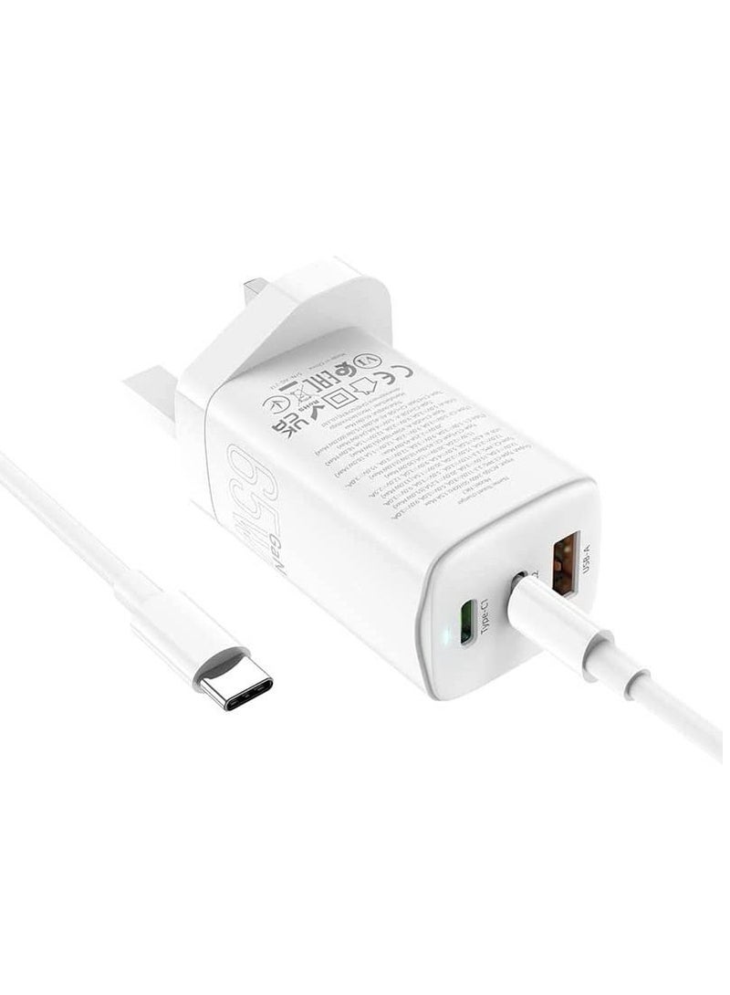 Three Ports 65W Charger + Type-C to Type-C Cable - Image 2