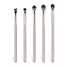 BEAUTYFACTOR Eye Makeup Brush Set 5Pcs Professional Blending Eyeshadow Makeup Brushes with Synthetic Wood Handle Angled Eyebrow Brush CrueltyFree Vegan for Liquid Cream Powder Concealer Brows Eye shadows - Image 2