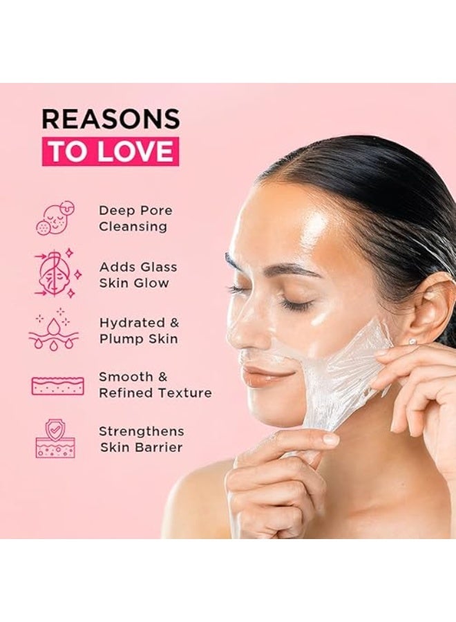 Orgatre Korean Peel Off Mask with Ceramide & Rice Water | Brightening & Hydrating Face Mask | Removes Blackheads, Dead Skin & Tan | For Glassy & Radiant Skin | Unisex, All Skin Types 100ml - Image 2