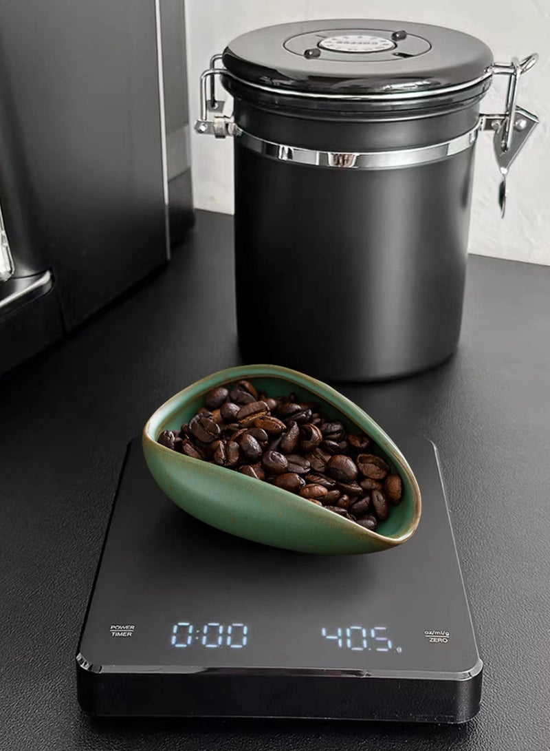 EqiEch Coffee Bean Weighing Tray Dark Green - Image 2