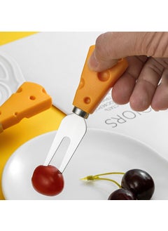 Chavin Stainless Steel 4 Piece Breakfast Cheese Knife Slicer Fork Set CIN622  - Image 2