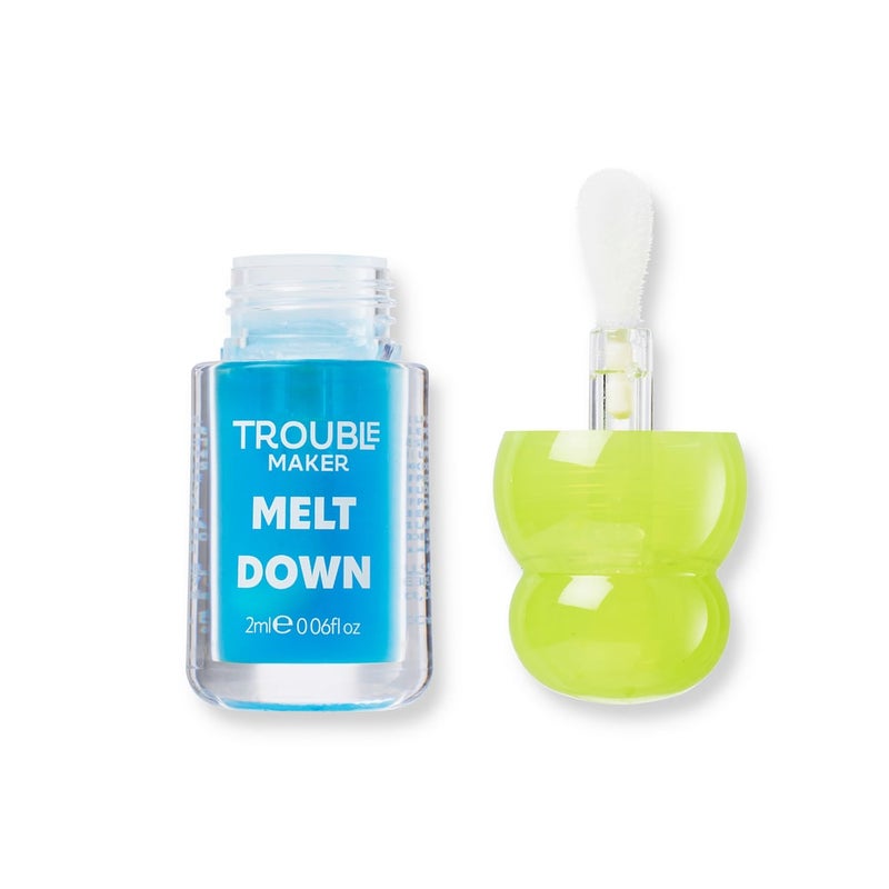 Trouble Maker Melt Down Lip Oil What a Melt Blue - Image 2