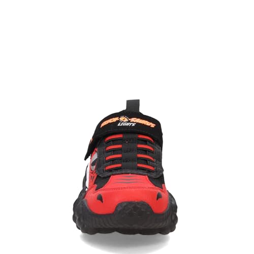 SKECHERS حذاء سكيشرز للأطفال من سكيش-أو-سورس مع أضواء، أحمر/أسود، 3.5 للأطفال الكبار - Image 3