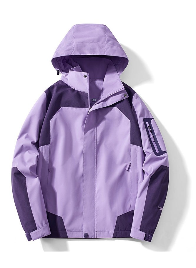 NIBEMINENT Waterproof Rain jacket Lightweight Active Outdoor Raincoat with Removable Hood Unisex  - Image 1