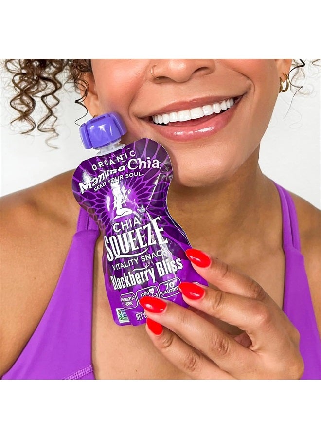Mamma Chia Organic Vitality Squeeze Snack, Blackberry Bliss, USDA Organic, Non-GMO, Vegan, Gluten Free, and Kosher. Fruit and Vegetables with only 70 Calories. 3.5 Ounce (Pack of 4) - Image 4
