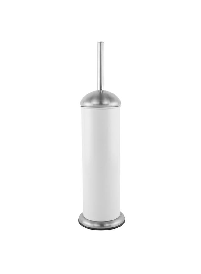 HONEY BEE High-Quality Round Toilet Brush Matte White And Silver