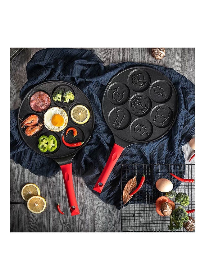 Nonstick Pancake Griddle Pan With 7 Animal Shapes Red 28.50 x 2.00 x 28.50cm - Image 5