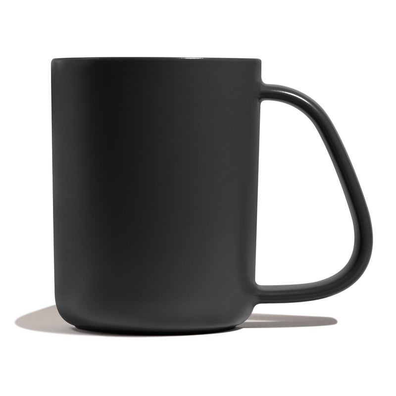 CURVDÂ® 18 oz Coffee Mug, Microwave & Dishwasher Safe, 100% Chemical-Free Ceramic, Large Handle for Comfortable Grip, Perfect for Coffee, tea, Hot Chocolate, Latte, Cold Drinks (Matte Black, 18 oz) - Image 1