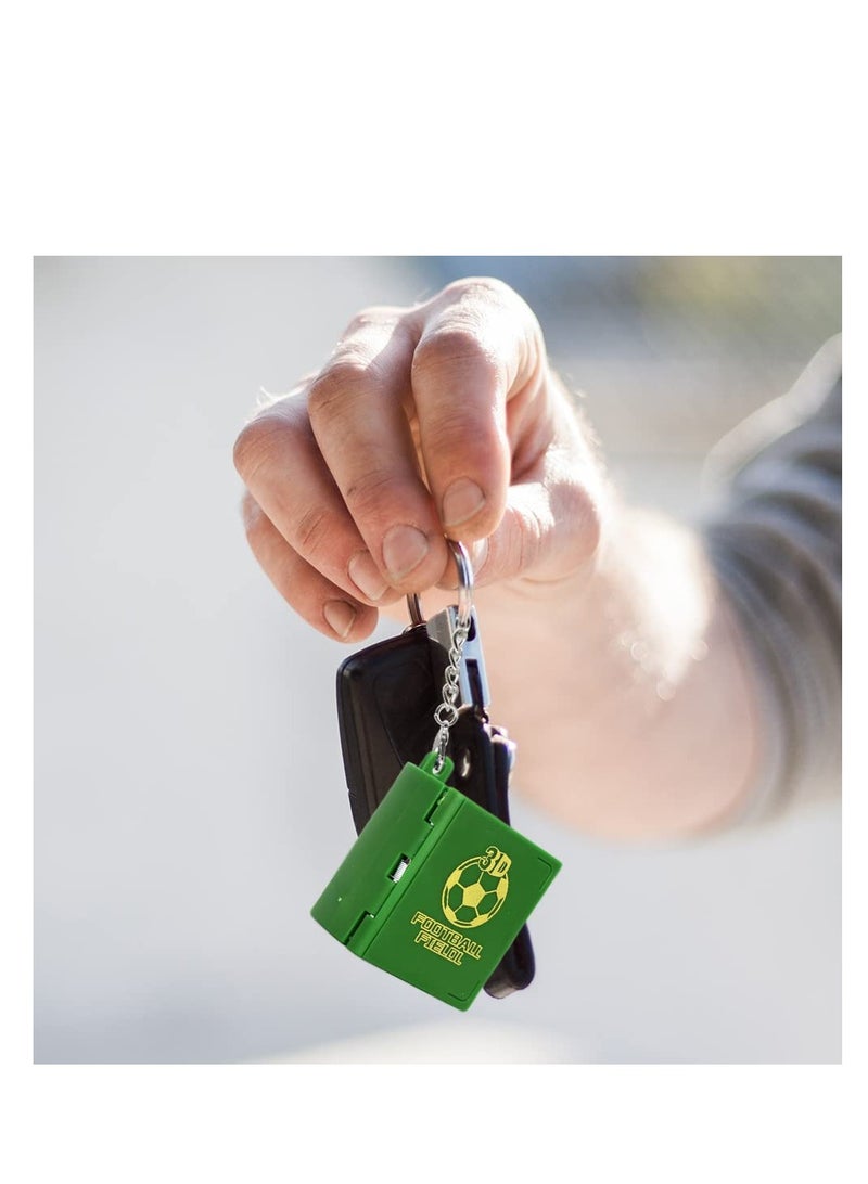 SYOSI Soccer Field Keychain for Kids Backpack, Boys Girls Pop up Mini Soccer Field Toys, Miniatures Decompression Toy for Adults, Soccer Field Scene for Women,Men,Children Birthday Gift (Green) - Image 4
