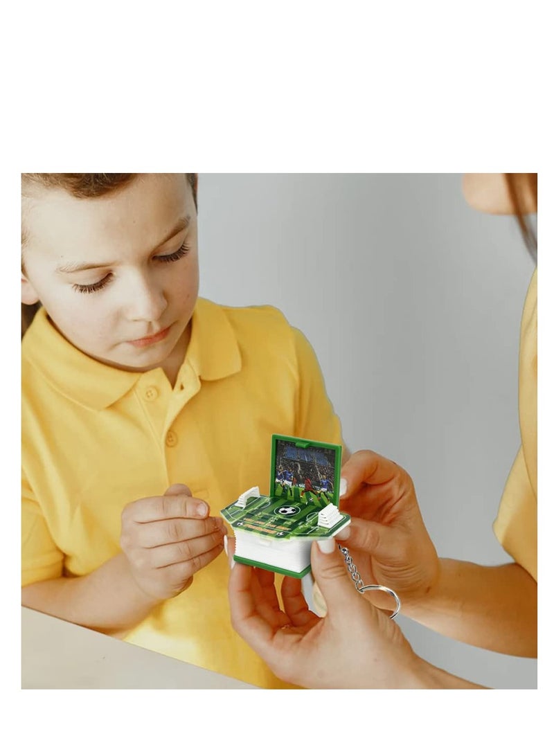 SYOSI Soccer Field Keychain for Kids Backpack, Boys Girls Pop up Mini Soccer Field Toys, Miniatures Decompression Toy for Adults, Soccer Field Scene for Women,Men,Children Birthday Gift (Green) - Image 3