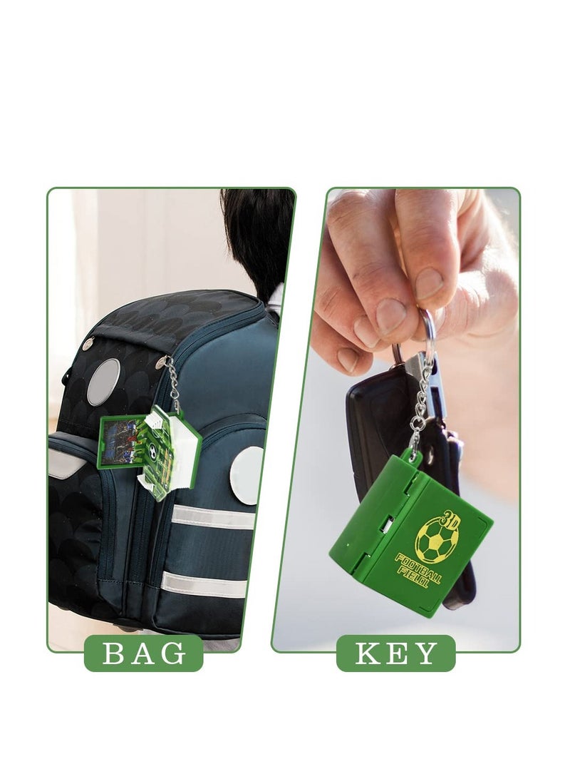 SYOSI Soccer Field Keychain for Kids Backpack, Boys Girls Pop up Mini Soccer Field Toys, Miniatures Decompression Toy for Adults, Soccer Field Scene for Women,Men,Children Birthday Gift (Green) - Image 5