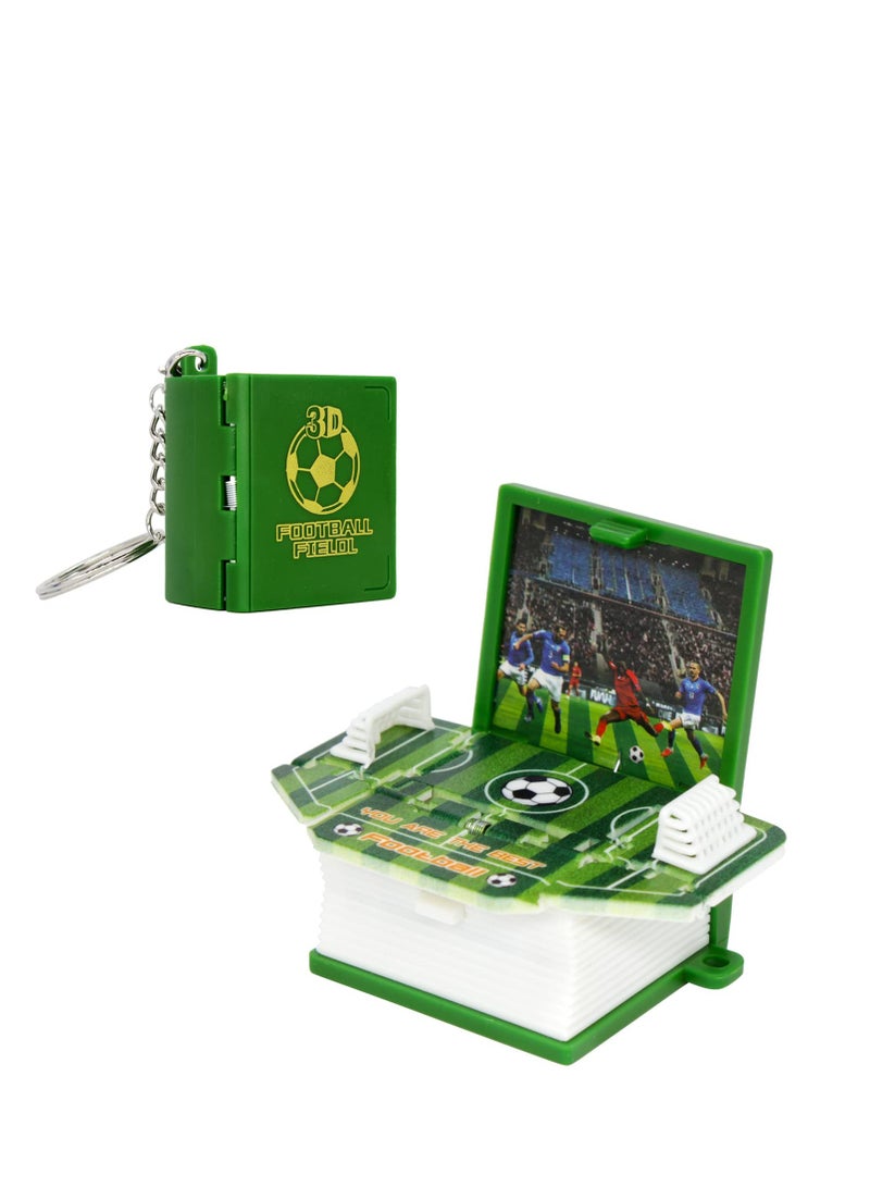 SYOSI Soccer Field Keychain for Kids Backpack, Boys Girls Pop up Mini Soccer Field Toys, Miniatures Decompression Toy for Adults, Soccer Field Scene for Women,Men,Children Birthday Gift (Green) - Image 1