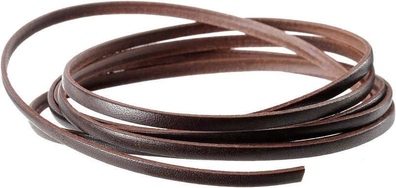 Realeather RCL3325002 Calf Leather Lace for Crafts and Jewelry Making 0125 x 50 Dark Brown 1Spool - Image 3