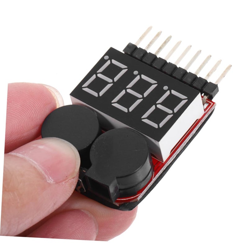 2pcs LCD Display Lithium Battery Voltage Tester with Low Voltage Alarm for 1-8s Lipo Batteries, Accurate Power Capacity Monitor for Rc Hobby and Household Use - Image 4
