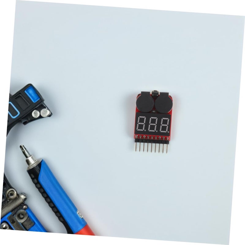 2pcs LCD Display Lithium Battery Voltage Tester with Low Voltage Alarm for 1-8s Lipo Batteries, Accurate Power Capacity Monitor for Rc Hobby and Household Use - Image 5