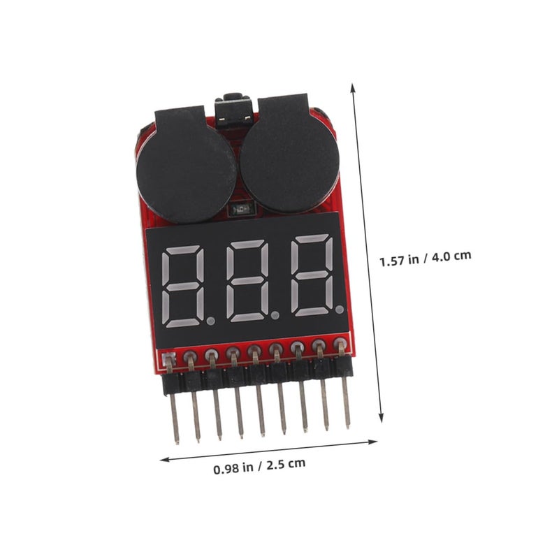 2pcs LCD Display Lithium Battery Voltage Tester with Low Voltage Alarm for 1-8s Lipo Batteries, Accurate Power Capacity Monitor for Rc Hobby and Household Use - Image 2
